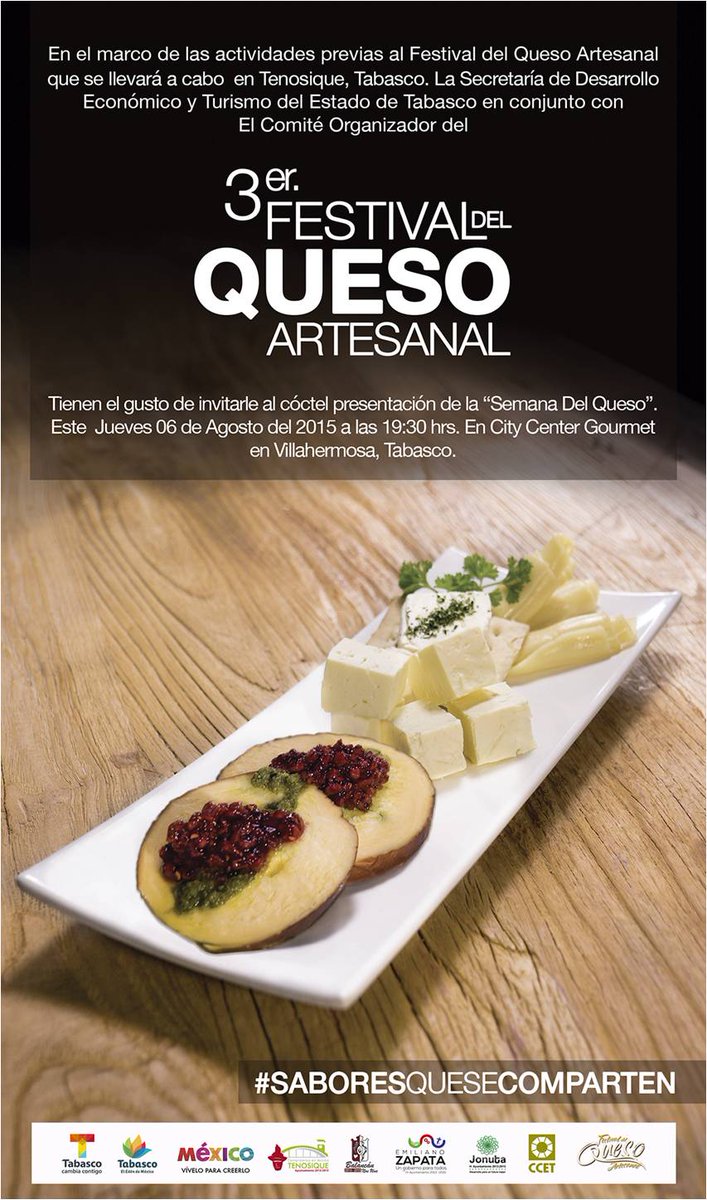 DestinoSurDMC's tweet photo. 3° Festival Del Queso - Salida 14 y 15 de Agosto desde $550.00 Informes Tel. 3521828 @festivalqueso http://t.co/wZ91WkVkFX