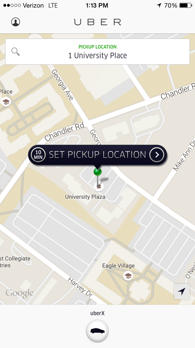 GSUProblems's tweet photo. Statesboro finally got Uber. #PickMeUpAtThePlaza #GSUSolutions http://t.co/7Gm44SKSrQ
