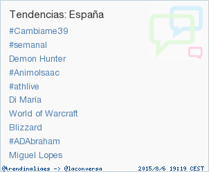 trendinaliaES's tweet photo. #ADAbraham acaba de convertirse en TT ocupando la 9ª posición en España. Más en http://t.co/K5DFqpURno #trndnl http://t.co/4aGZ8qLDVf