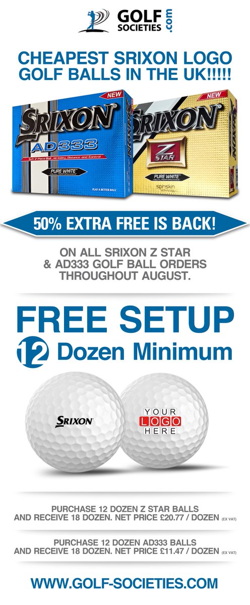 society_golf's tweet photo. Click here for the cheapest logo'd Srixon golf balls in the UK !!!
http://t.co/EhMjBdQQ0F http://t.co/pbCpoD6U1J