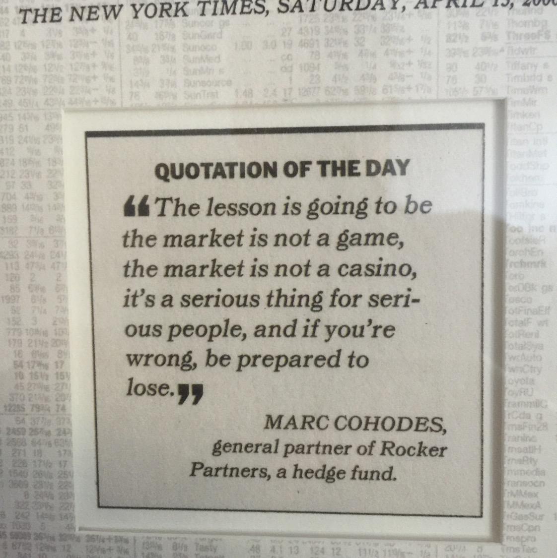 AlderLaneEggs's tweet image. This Quote was true in 2000 and even more so Today. Good Luck to All