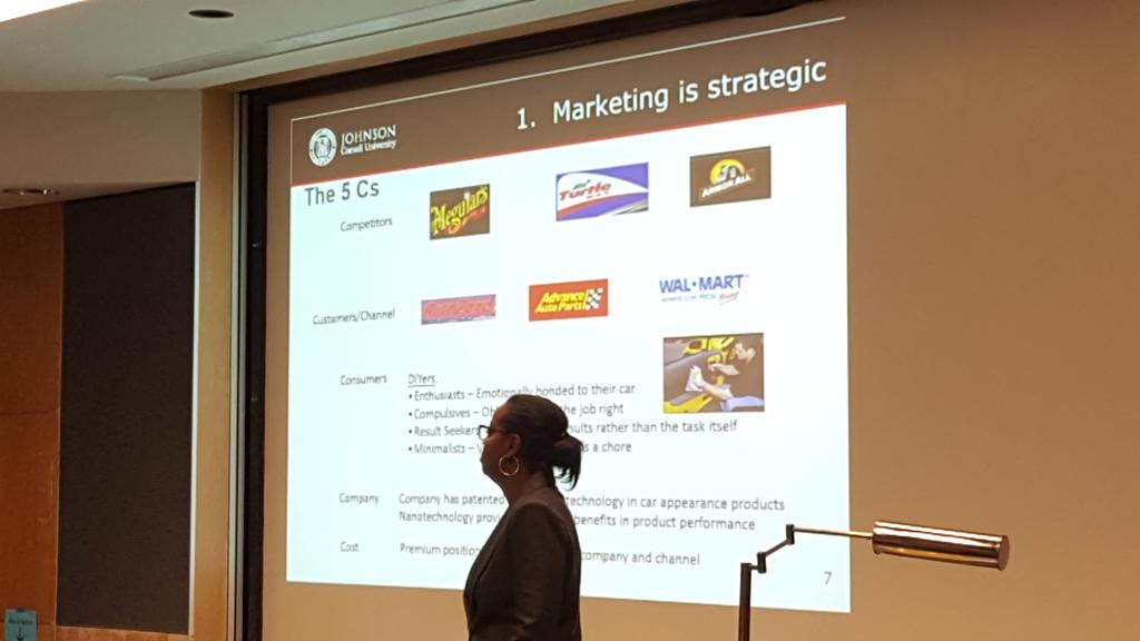 CornellMBA_CMC's tweet image. @CynthiaSC takes us through a marketing case using #The5Cs - she is the CMC's resident marketing whiz #cornellmba
