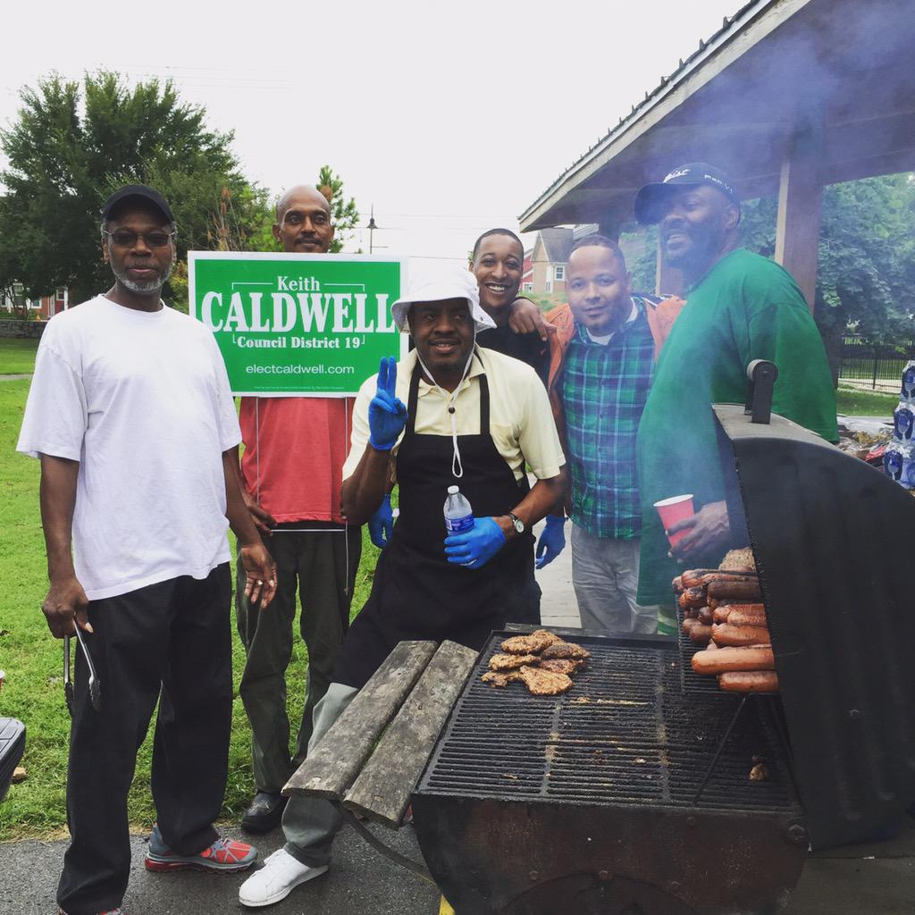 KeithECaldwell's tweet photo. Come out to vote and enjoy BBQ at Watkins Park with volunteers and Keith! http://t.co/RtsoRLuyh4