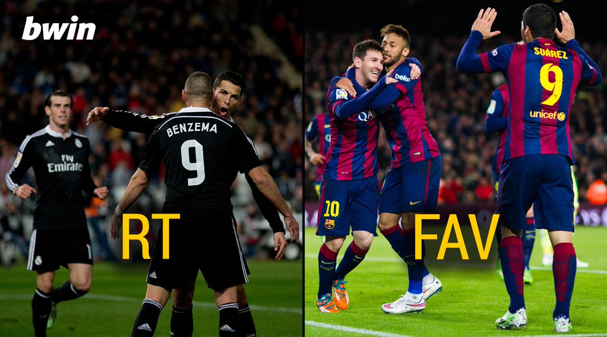 bwin_es's tweet photo. ¿Qué tridente ofensivo conseguirá más goles la próxima temporada?
BBC RT
MSN FAV
#RealMadrid - #FCBarcelona http://t.co/3XlnqO9Odw