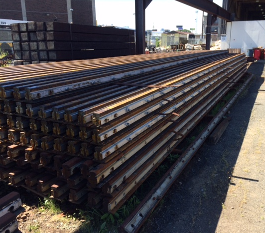 MBTA's tweet photo. New third rail for the #MBTA #RedLine has arrived! Installation begins this month. http://t.co/Ef4scBEcOZ http://t.co/trdMhPjQqD