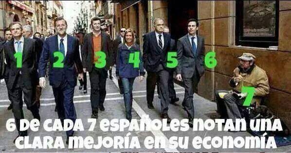 ecorepublicano's tweet photo. 6 de cada 7 españoles notan una clara mejoría en su economía. http://t.co/LlboFKCrWc