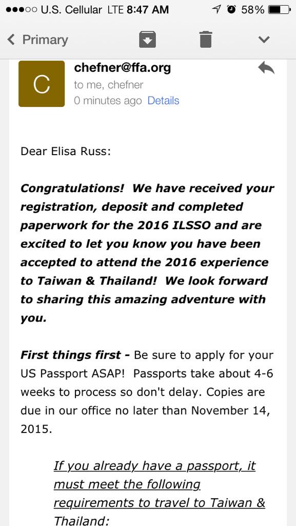 elisamrp's tweet photo. Wheels up to Taiwan and Thailand in January! βοΈ #ILSSO #iaffa15 http://t.co/6IwmKj1zqD