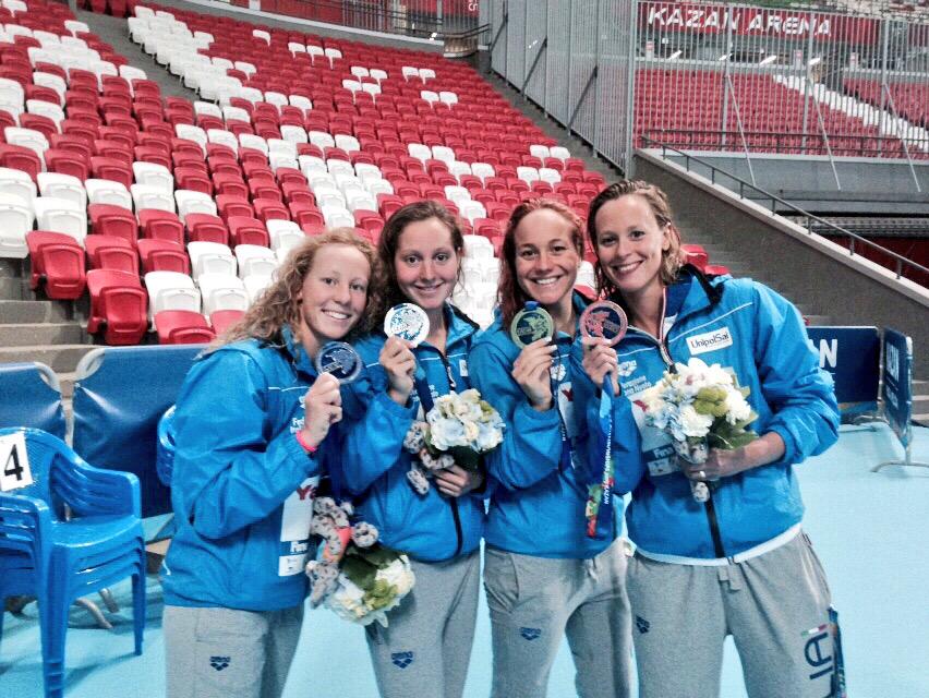 #Kazan2015 La 4x200rosa è ARGENTO MONDIALE!Come loro nessuno mai! federnuoto.it/news-in-primo-…^-giornata.html #TeamItaly 🇮🇹