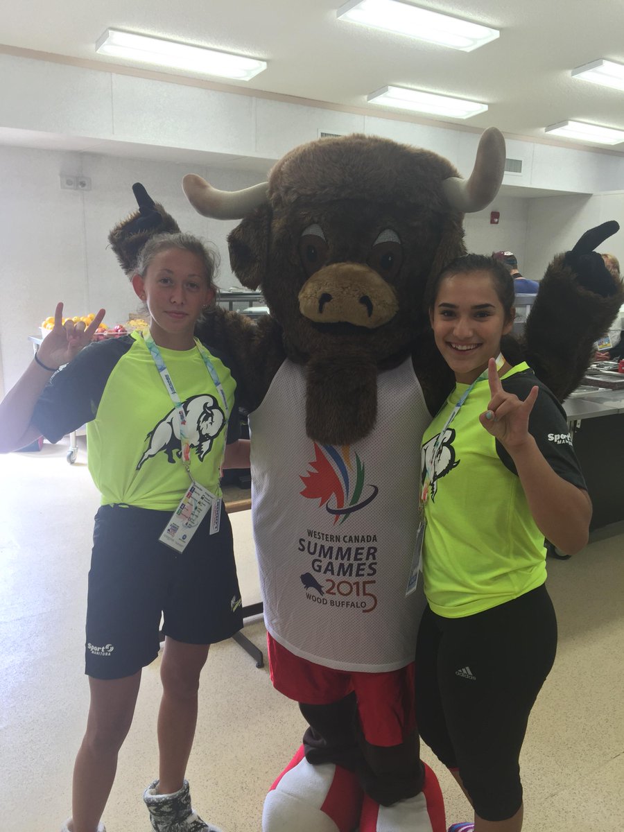 2015WoodBuffalo's tweet photo. #Mistiko new friends from team @TeamToba #YMMGameOn #CarrytheSpirit http://t.co/WGJWHCgcu3