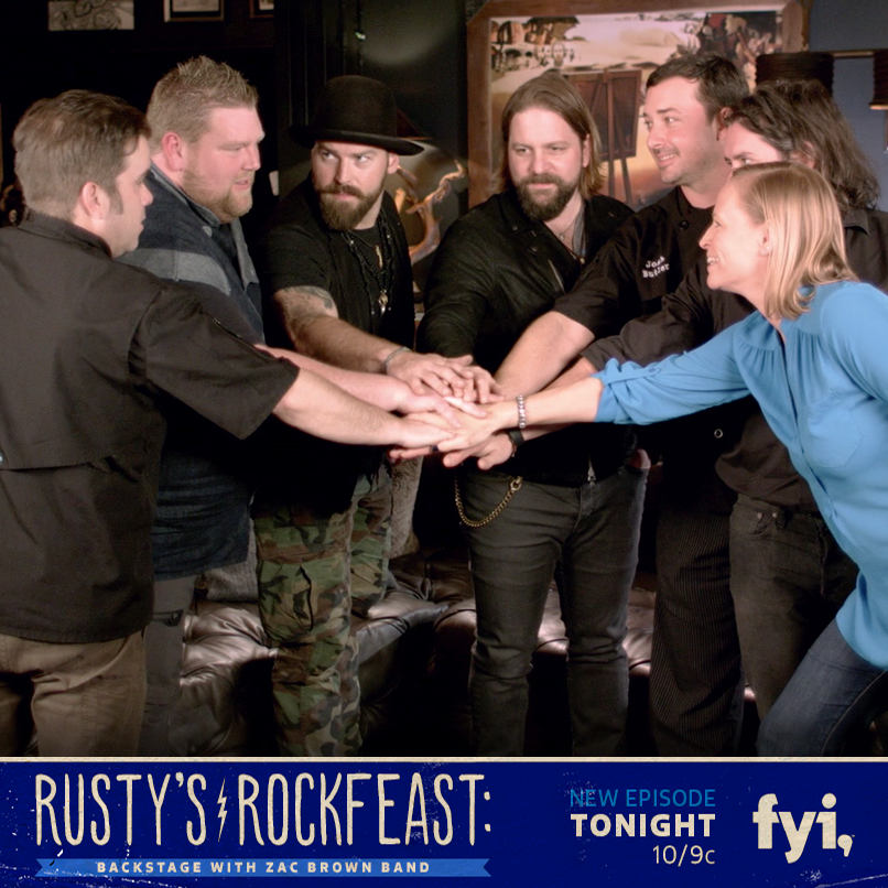 zacbrownband's tweet photo. TONIGHT! @ChefRustyHamlin cooks up something fierce on #RustysRockfeast at 10|9c on @FYI. It's gonna be a good one! http://t.co/Rl7XgB8M2a