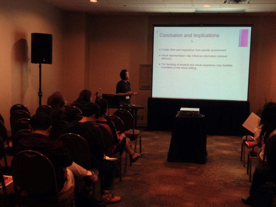 IKAROScz's tweet photo. Interesting idea relating physical environment of a #library to its website. Ming-Hsin Phoebe Chiu #HCII2015 http://t.co/e5lc6j40KI