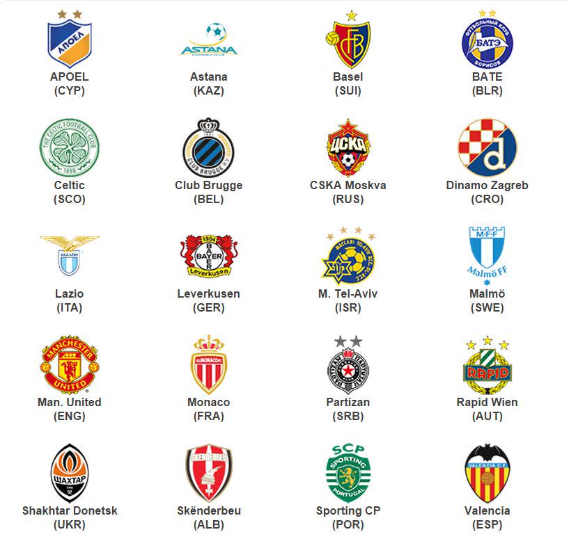 Click the UEFA Champion Club Logos Quiz