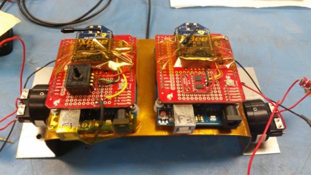 MicrochipMakes's tweet photo. That’s a Maker space!' NASA uses XBee modules and Arduino to test its de-orbitting technology: http://t.co/zNoWJ6dEkG http://t.co/aSZ1OzDtho