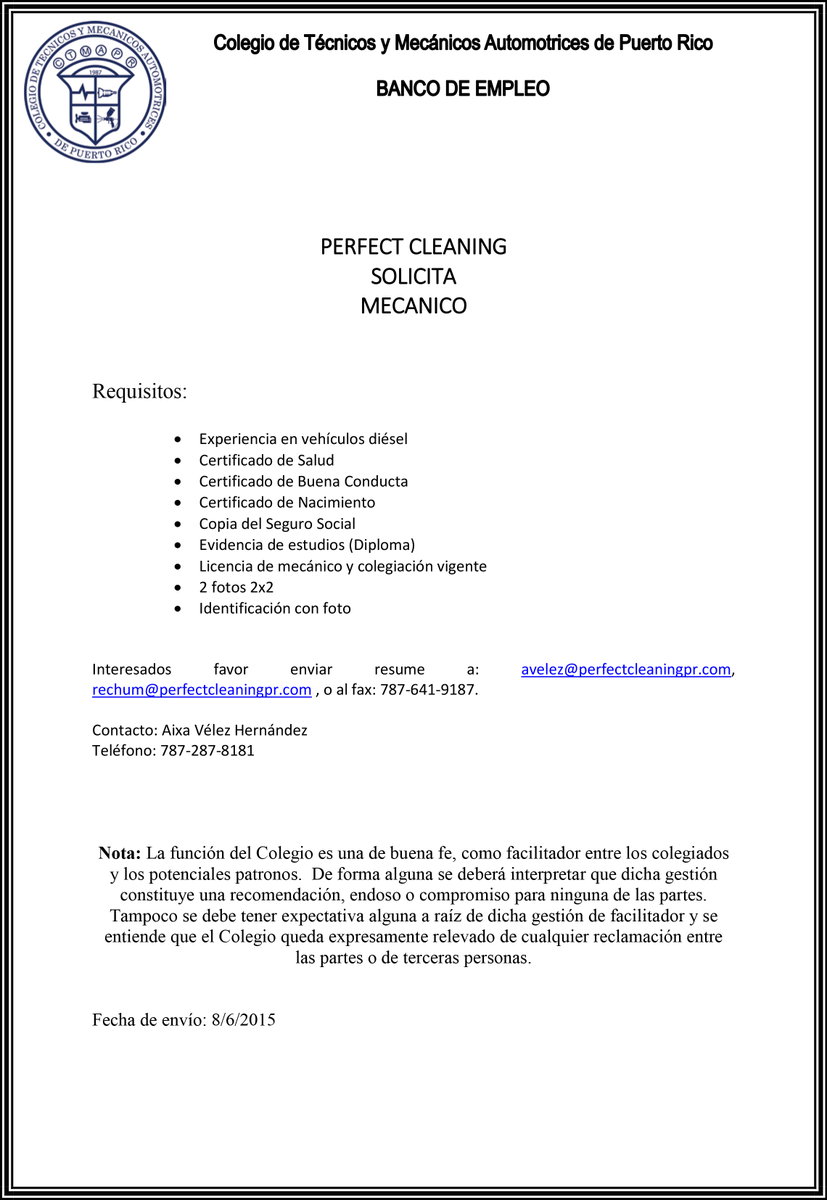ColTecMecanico's tweet photo. Clasificados http://t.co/IPrlp0OeCL