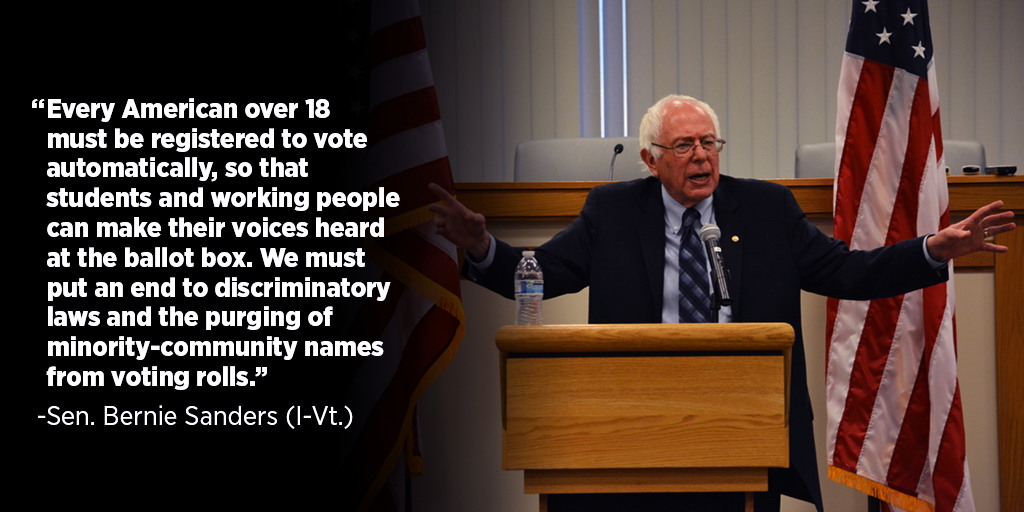 Everyone over 18 must be registered to vote automatically so that all Americans can make their voices heard. #VRA50