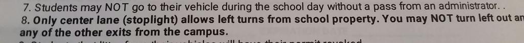 unclefrickindan's tweet image. Let's try and follow this rule this year guys. #rule8 #parking  @LHS2K16SENIORS