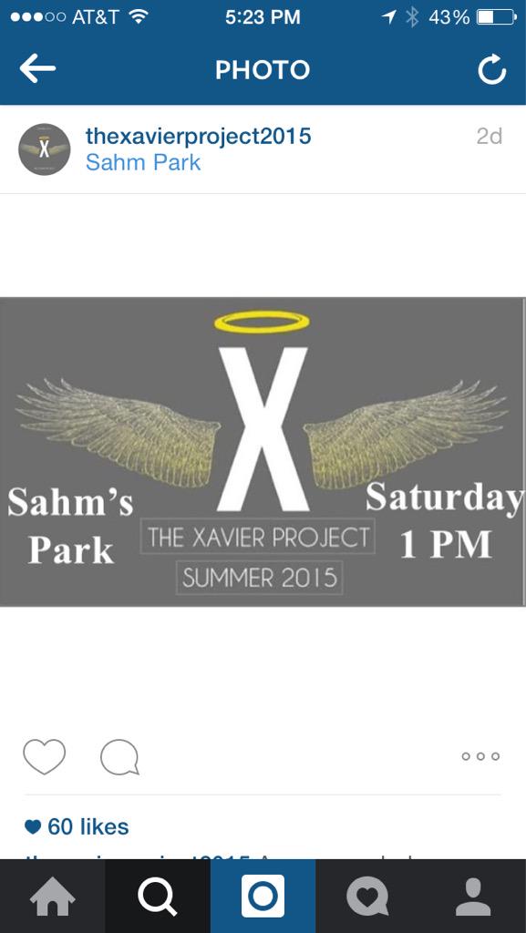 allacazam's tweet photo. Literally everyone should come to Sahm's park this Saturday at 1PM to celebrate @xsproject2015 coming to an end! http://t.co/pNn8rQX9LJ