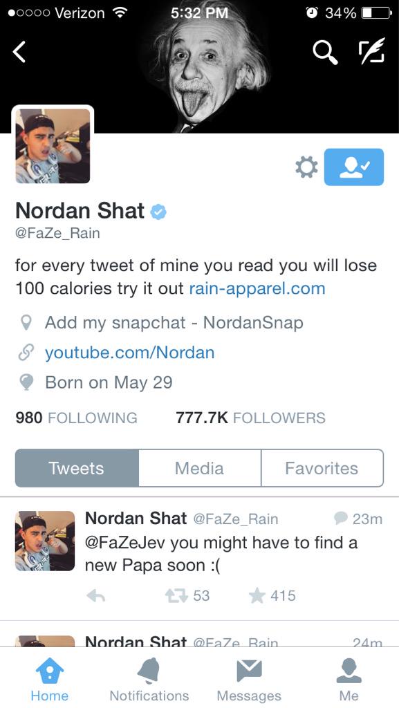 SmoothsAF's tweet photo. @FaZe_Rain 777.7k http://t.co/RfnKp8LZlY