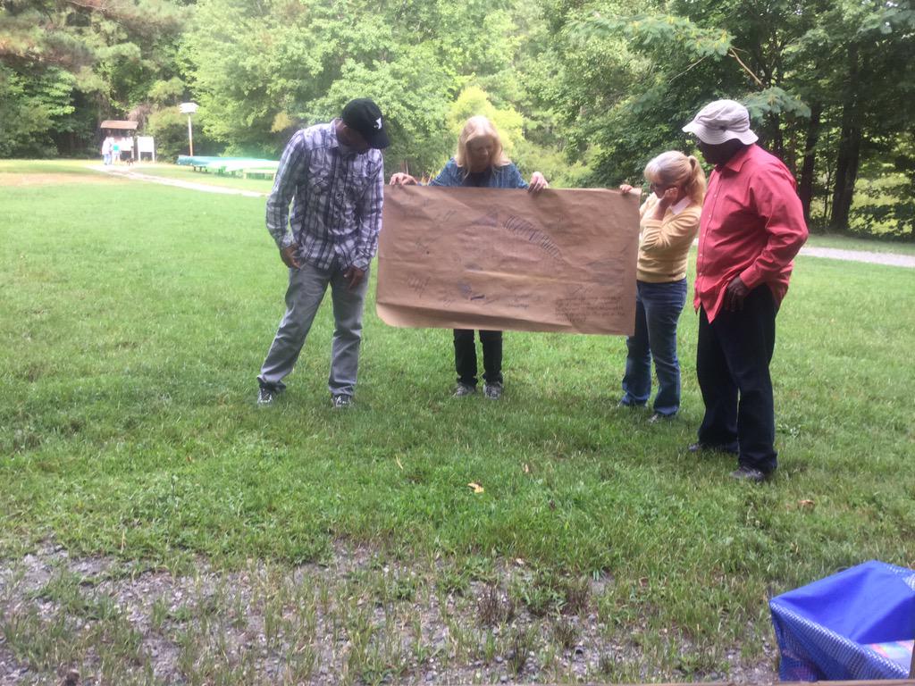 HCS_ScienceDept's tweet image. #HCSScience teachers look at species adaptations and design a fish for their watershed.