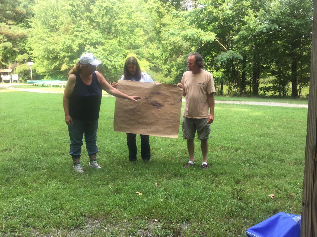 HCS_ScienceDept's tweet image. #HCSScience teachers look at species adaptations and design a fish for their watershed.