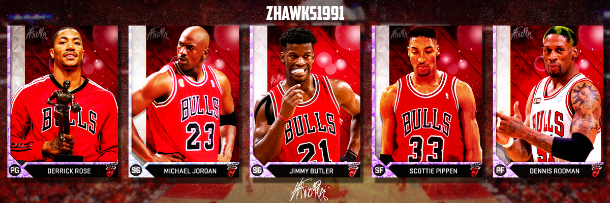 NBA2KEdits's tweet photo. @chicagobulls All Time Starting 5 Chosen by the Giveaway winner @zhawks1991bunt Made By - @AfroPig23 http://t.co/UketfKiZo1
