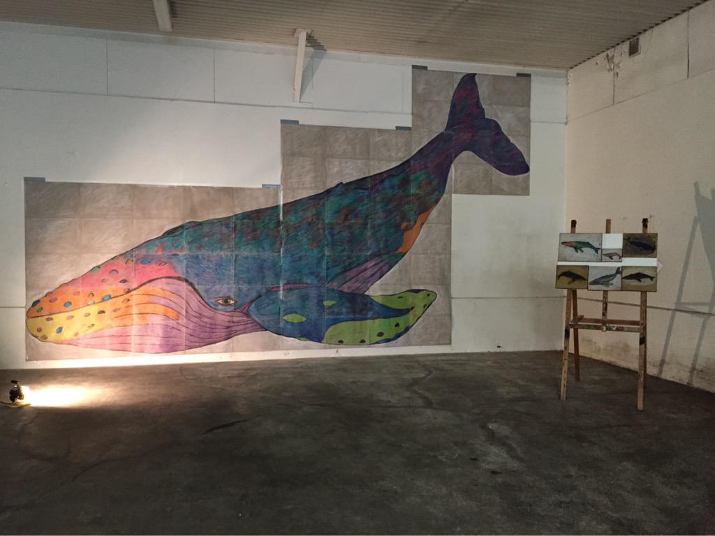 pausenplatz's tweet photo. #Risahvalur on #greatfishday in #dalvik is ready @martinj_meier painted it in 63 Sheets #fiskidagurinnmikli http://t.co/UBhFZmPmwg