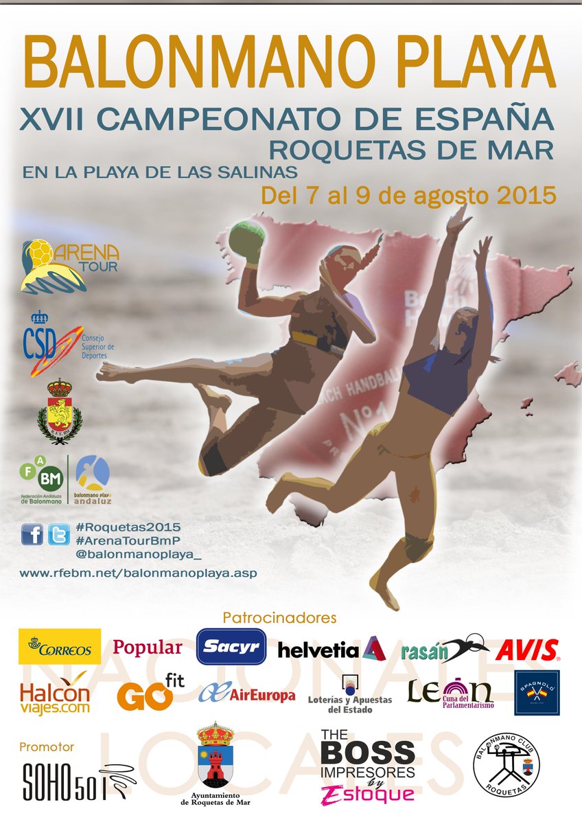 ¡Hoy es el día! ¡Arranca el Campeonato de España de Balonmano Playa #Roquetas2015! 

rfebm.net/noticiasP.asp?…