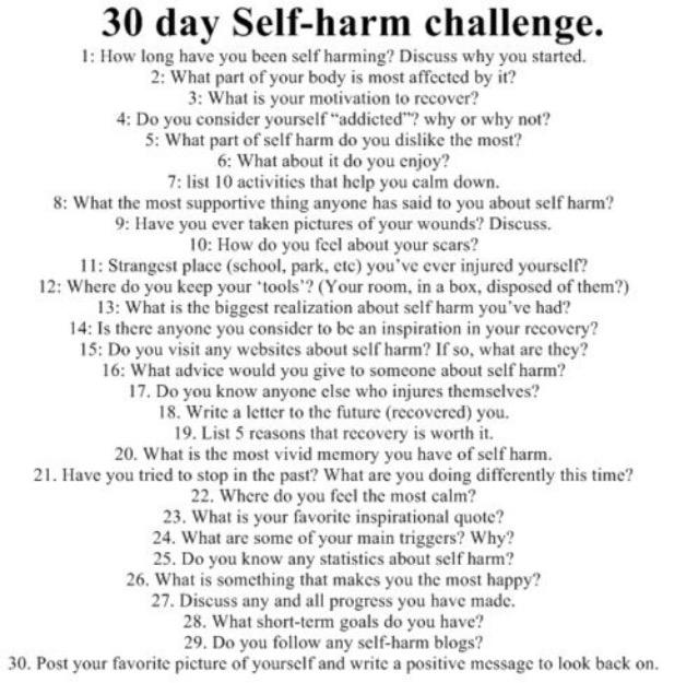 thatlostgirI's tweet photo. #30dayselfharmchallenge http://t.co/C8m6xxIOqB