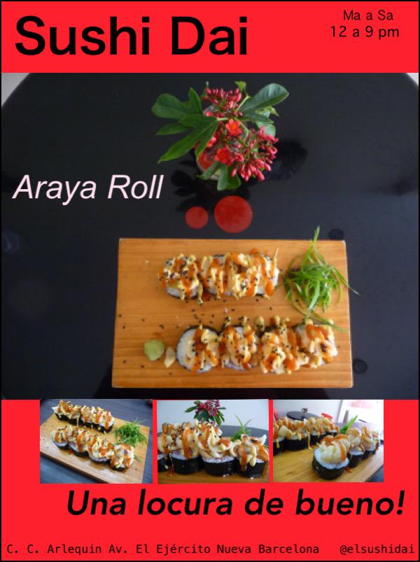 Quieres un Roll nuevo, muy fresco y original? Pide el #ArayaRoll, exclusivo de <a href="/ElSushiDai/">Sushi Dai</a>   Delivery 04166952528