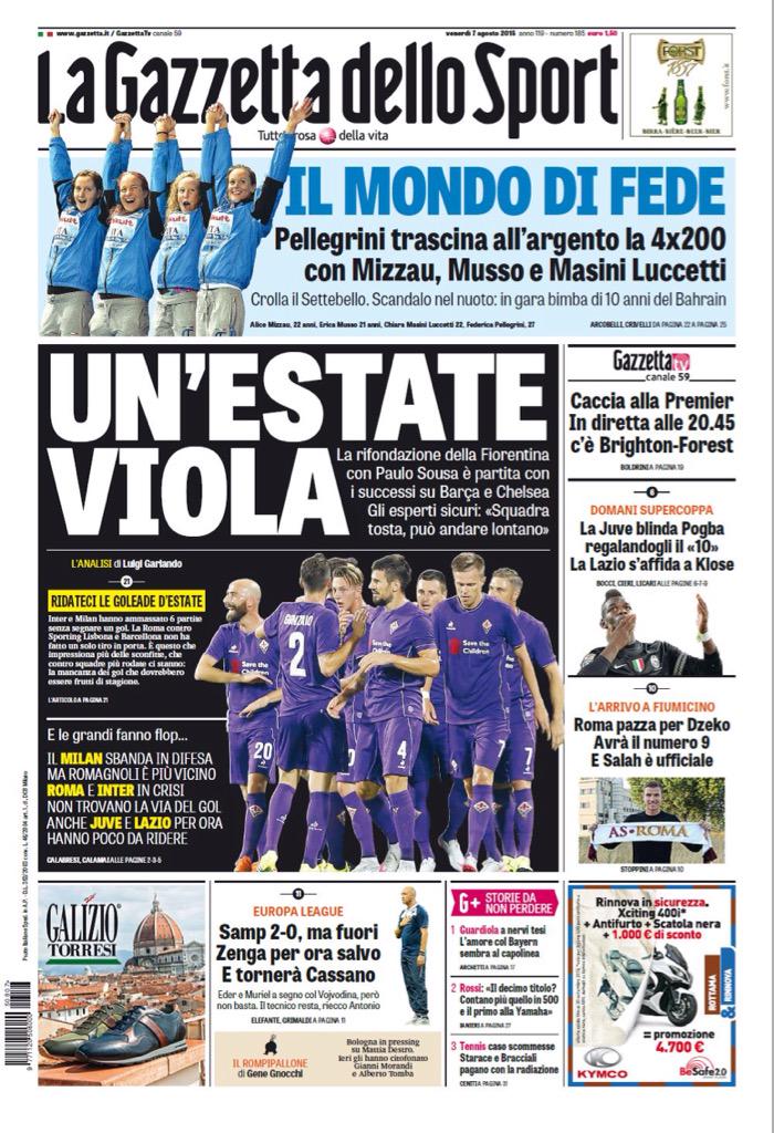 La #primapagina di oggi.