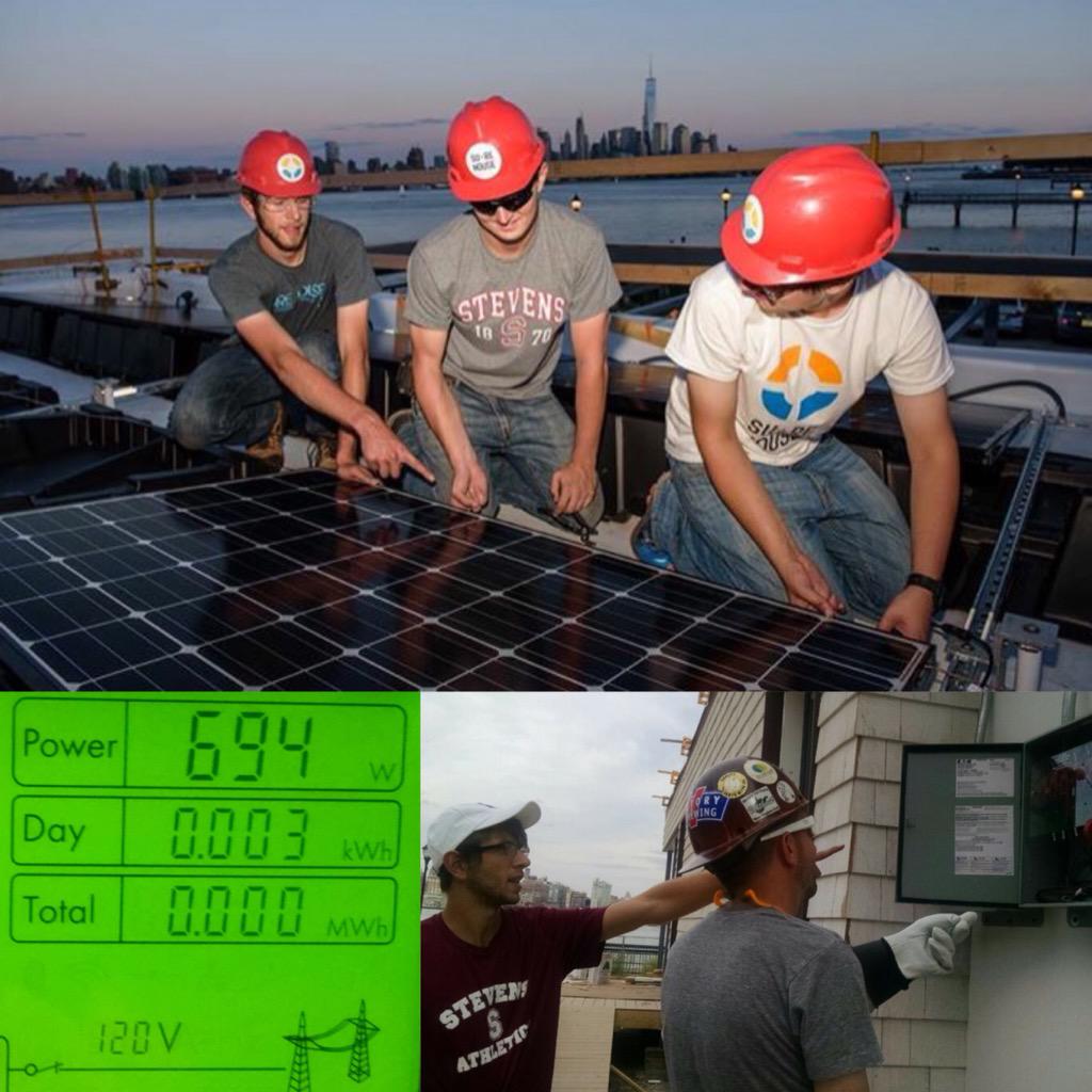 SureHouseSD's tweet image. Very exciting day at the #SUREHOUSE commissioning our solar system! #StevensTech #Sustainability