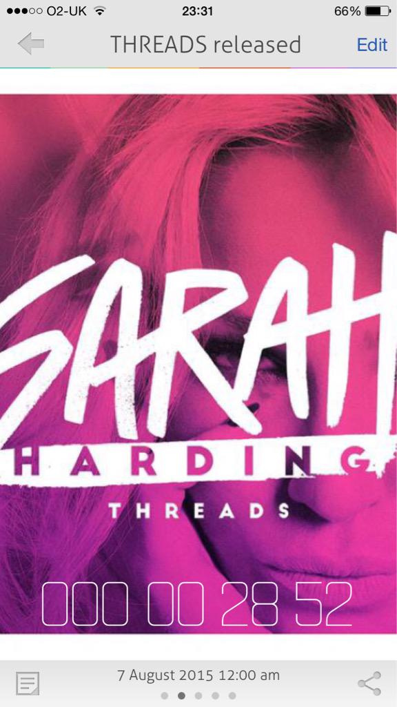SarahAddicts's tweet photo. 28 minutes to go http://t.co/nzkeItUqvb iTunes #SarahHardingEP #SarahHardingThreads @SarahNHarding http://t.co/nsFEp3stPt