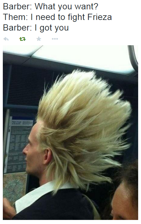 DailyChilis's tweet photo. My next haircut #Friezza #DragonBallZ #NewHaircut #Fuckyou http://t.co/WnbO4CAKQP