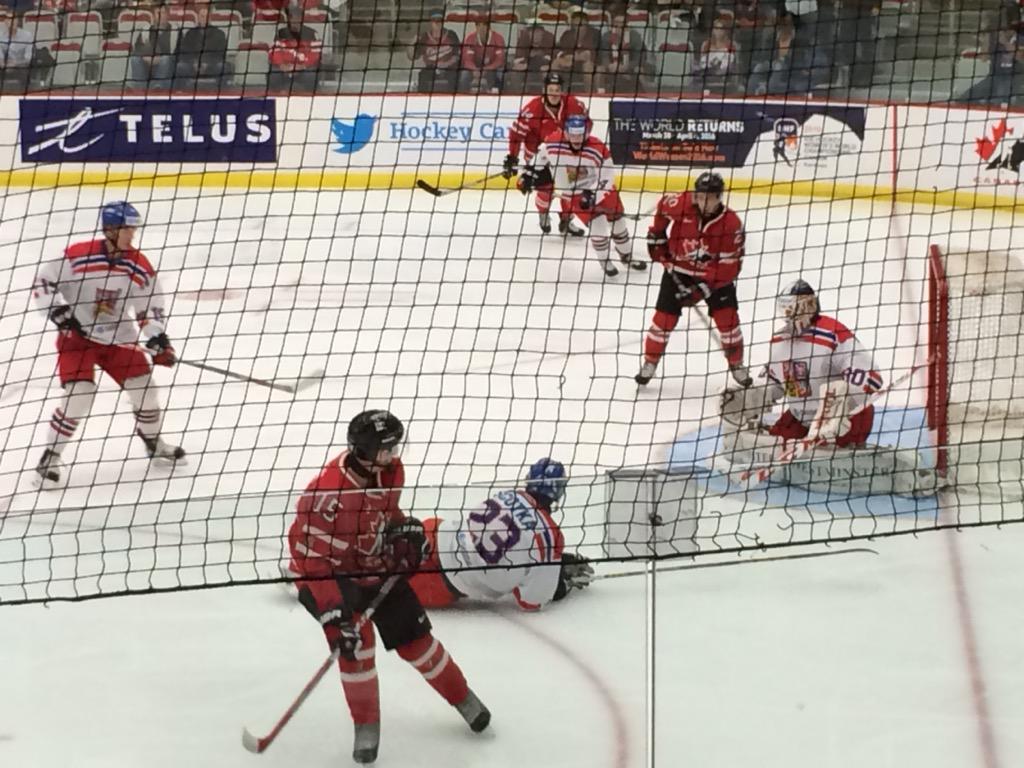 BrianGervaisYYC's tweet photo. Some @HockeyCanada Junior Hockey vs Czech Rep in #YYC with @maddygervais #worldjuniors #DRow8Seat4 http://t.co/H7csetsSfE