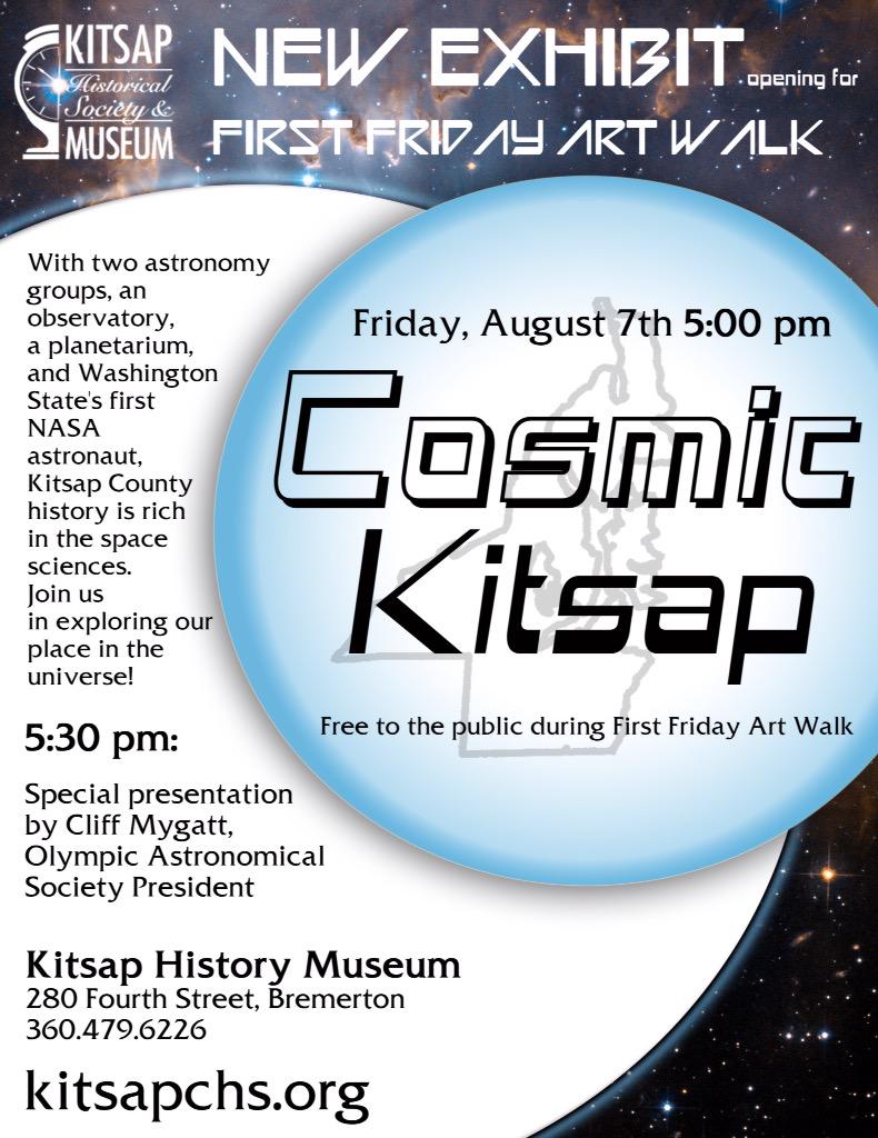 KitsapMuseum's tweet photo. New exhibit starts tomorrow Cosmic Kitsap! http://t.co/hxTcjjG9Th
