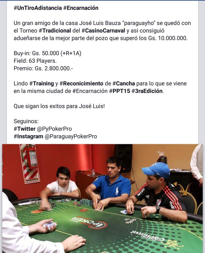 Un gran amigo de la casa José Luis Bauza "paraguayho" se quedó con el Torneo #Tradicional del #CasinoCarnaval.
