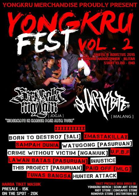 YONGKRU MERCHANDISE (@yongkrumerch) on Twitter photo BESOK! YONGKRUFEST VOL. 2 w/ <a href="/serigalaxmalam/">SERIGALA MALAM</a> <a href="/SharkbiteMCHC/">Sharkbite</a> <a href="/sampahdunia_blt/">SAMPAH DUNIA</a> <a href="/TunasBangsaHC/">TUNAS.BANGSA</a> and more.. BESOK! YONGKRUFEST VOL. 2 w/ <a href="/serigalaxmalam/">SERIGALA MALAM</a> <a href="/SharkbiteMCHC/">Sharkbite</a> <a href="/sampahdunia_blt/">SAMPAH DUNIA</a> <a href="/TunasBangsaHC/">TUNAS.BANGSA</a> and more..