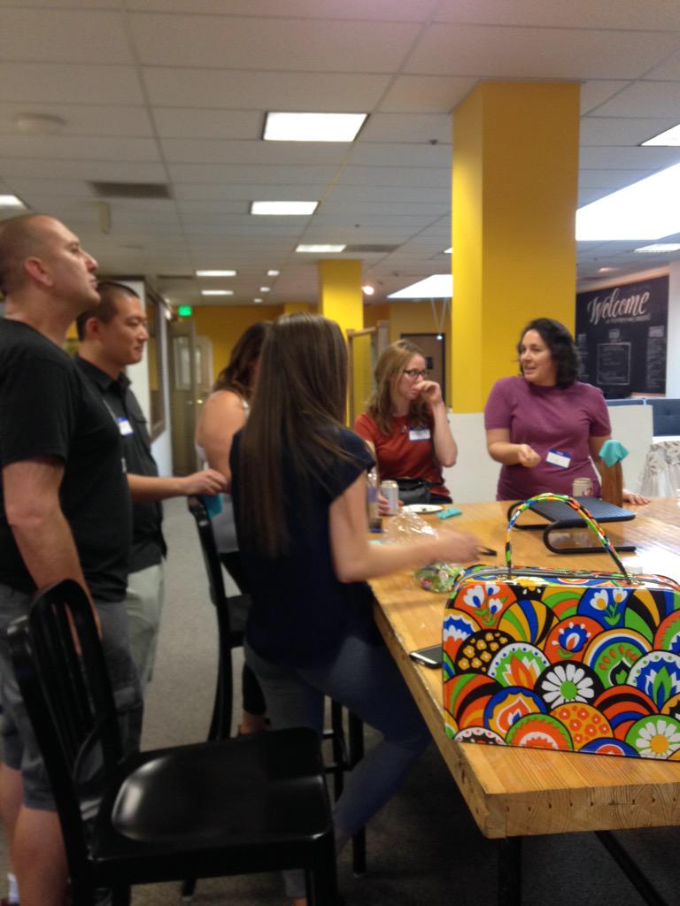 juellez's tweet photo. the #creativeroundtable is off to an energetic start. breaking into teams and unveiling the challenge! #PDXCowork2015 http://t.co/sP6spY0xUc