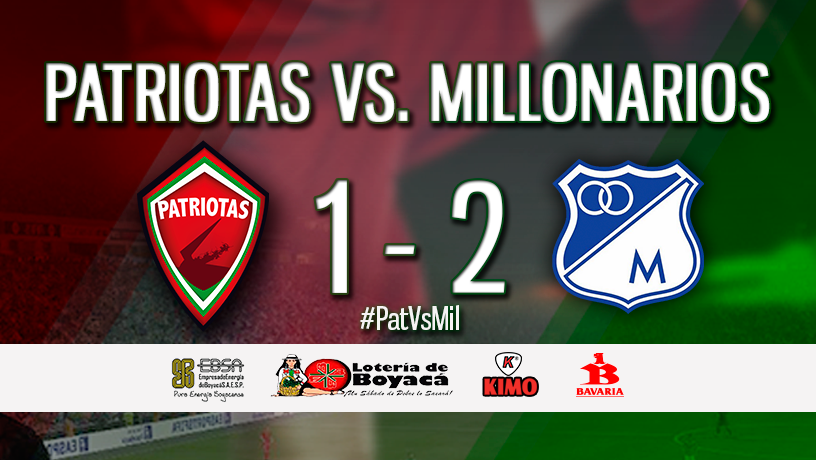Patriotas_Boy's tweet photo. Finaliza la 1era parte con victoria parcial para @MillosFCoficial, pero nuestro equipo va a remontar #PatVsMil http://t.co/AGbeURxie8