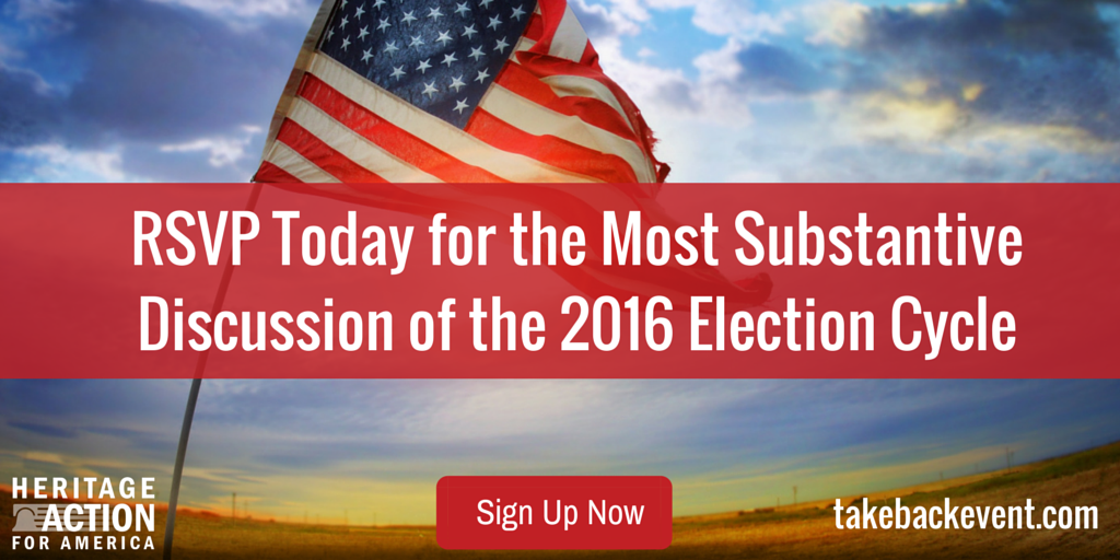 Heritage_Action's tweet photo. Let's have a REAL policy debate. Register Today: http://t.co/sgRuWumo0D #GOPDebate http://t.co/9kL5uHqron