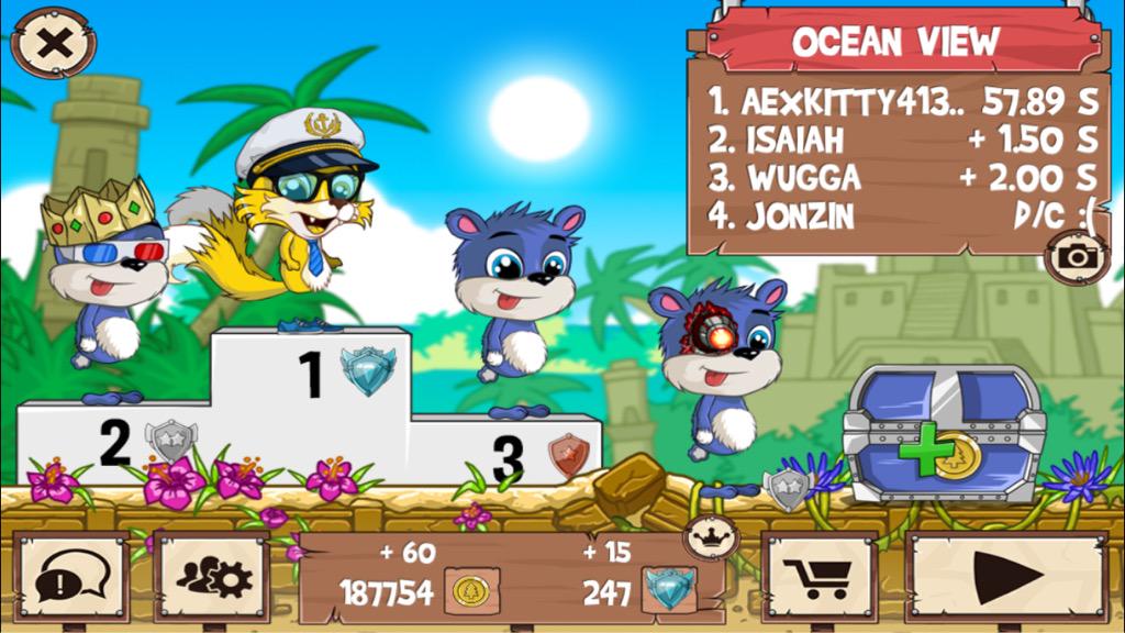 SpeedyErika's tweet image. @TheFunRun #funrrun2 the white ambassador is back! Helping some blue bears get the fox medal ;)