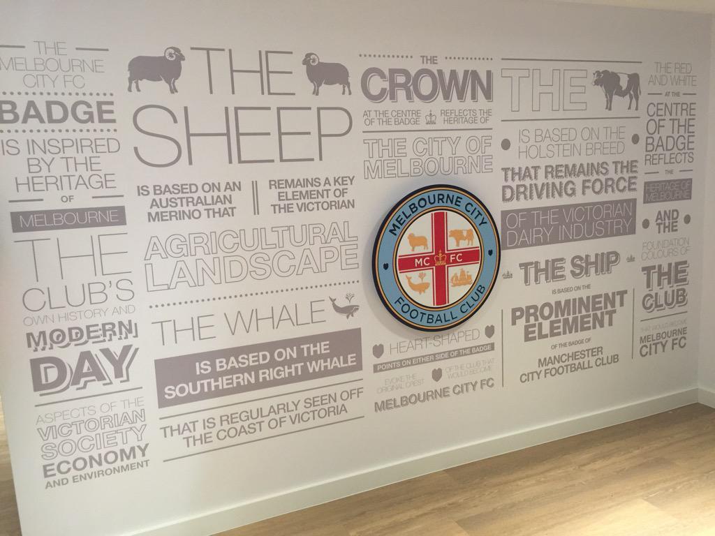 CentreSquareDev's tweet image. The link to #Victoria lies at the "heart" of @MelbourneCity 's logo. Share your #sports clubs logo &amp;amp; significance