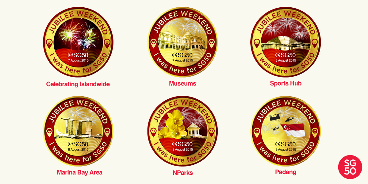 Where are you celebrating #SG50? Tweet #ImHereCos &amp; get one of these special digital badges. Don't say we bojio!