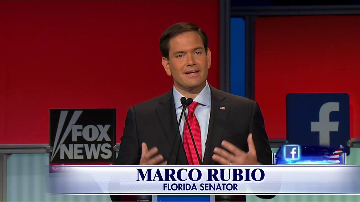 FoxNews's tweet photo. "We need a regulatory budget in America that limits the amount of regulations on our economy," says @marcorubio. http://t.co/K4lBmYANJM