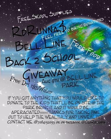 RdRunna8's tweet photo. #RunnItUp💯 #RR4L💯 #RunnWitDaMveMent💯 Aug 9th @4pm AT BELL LINE PARK!!!!!💯💯💯💯 http://t.co/6yiwEhA5zg