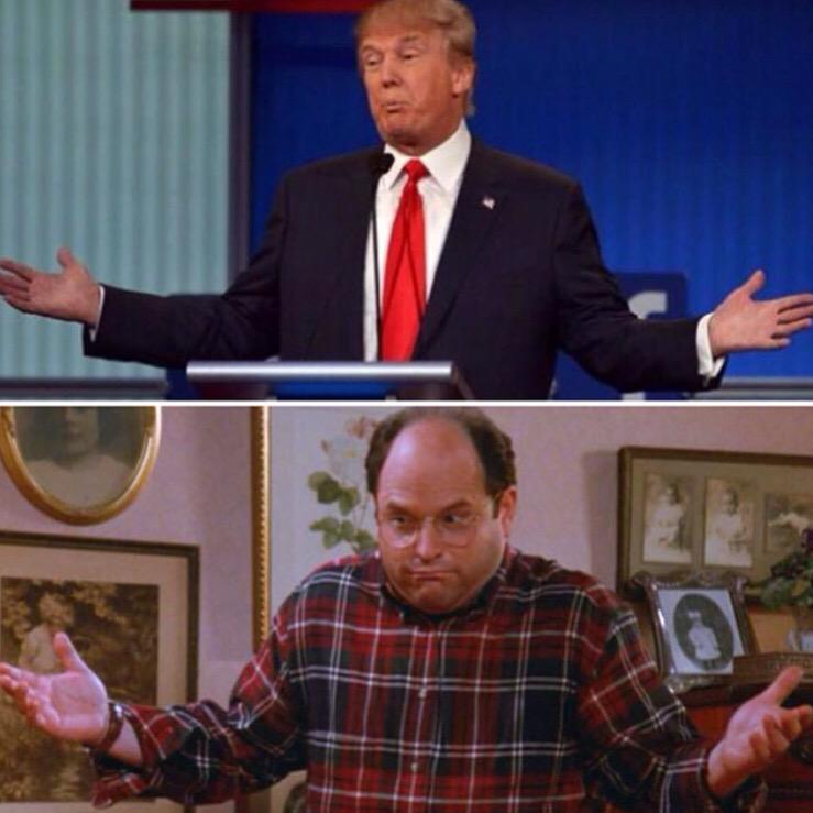 dmeyers's tweet photo. Costanza. #GOPDebate #DonaldTrump http://t.co/sTctwUKmX1