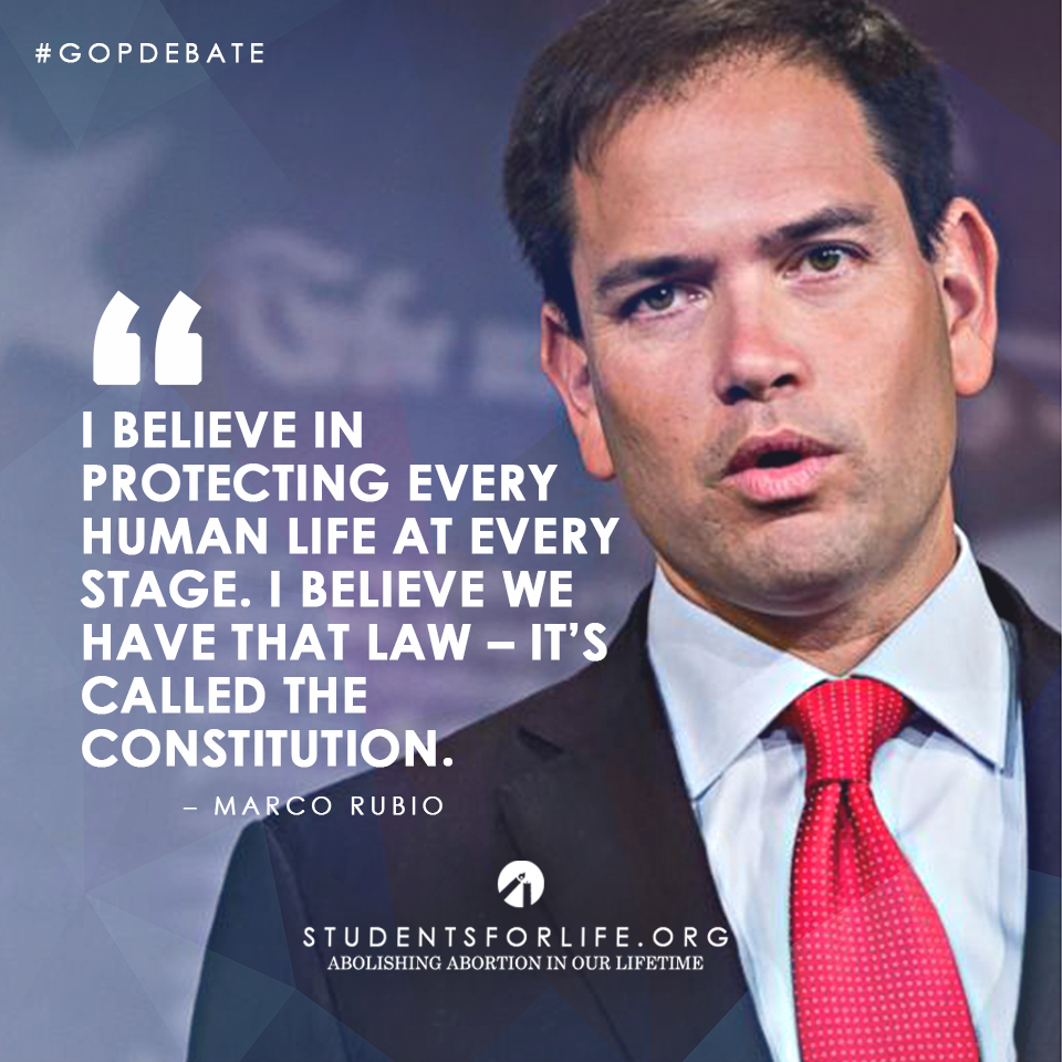 StudentsforLife's tweet photo. #GOPDebate http://t.co/kch3wdQJlr