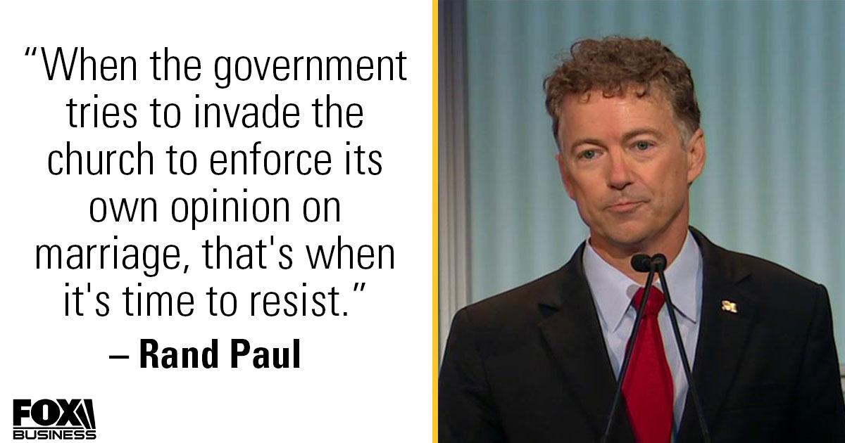 FoxBusiness's tweet photo. .@RandPaul took a hard stance during the #GOPDebate against government intervention into moral issues. Thoughts? http://t.co/8VvSCFRC95