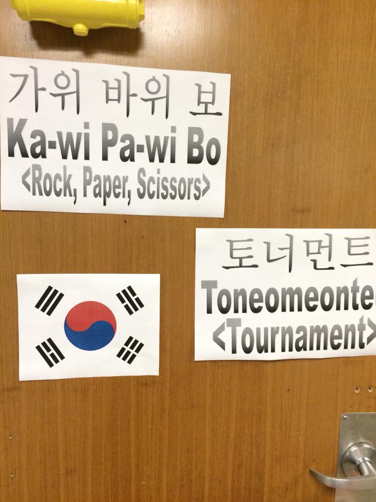 SLPKidsPlace's tweet photo. Kelson taught use a game from South Korea. It was a group battle of rock, paper, scissors crossed with tag. So fun! http://t.co/7xiu1wU0JP
