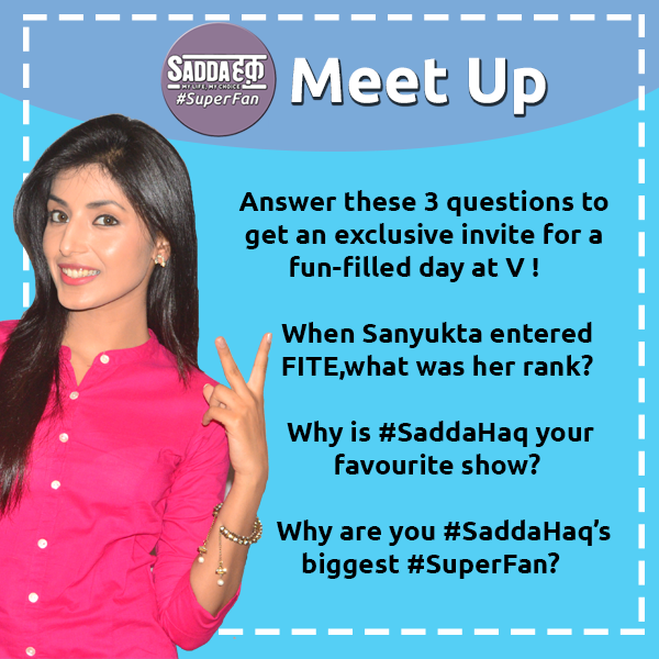 Want to have an amazing day <a href="/channelvindia/">Channel V India</a>? Join the #SaddaHaq #SuperFan Meet Up! T&amp;C: bit.ly/tcsdm